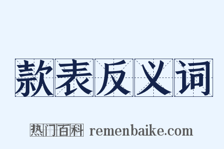 款表反义词是什么意思的图片